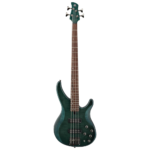 TRBX604 4-String Flamed Maple Bass Guitar, Indigo Blue