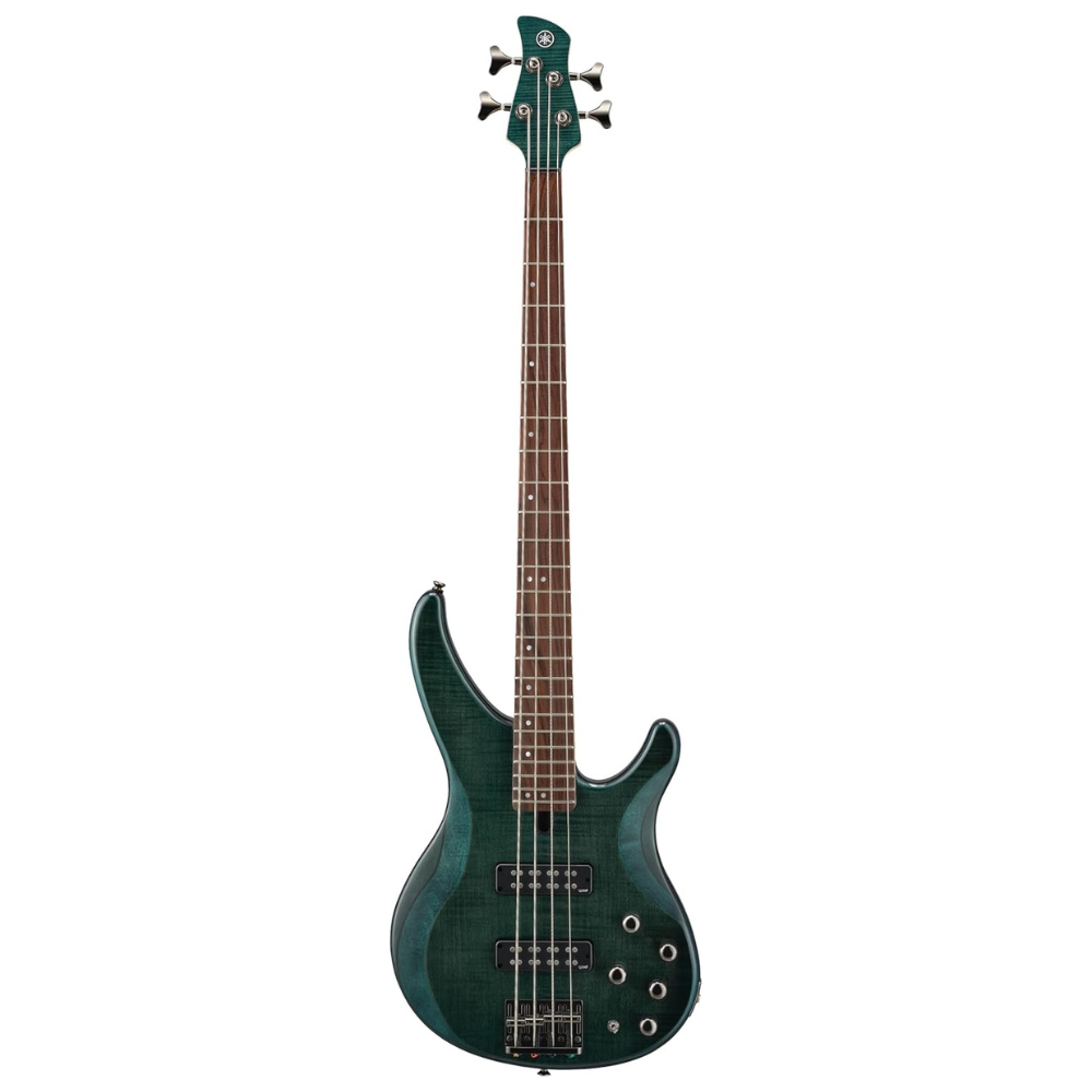 Untitled design - 2026-04-12T041414.598 TRBX604 4-String Flamed Maple Bass Guitar, Indigo Blue - Image 1