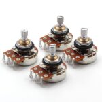 Bourns 500K Short Split Shaft Audio Taper Potentiometers (Set of 4)